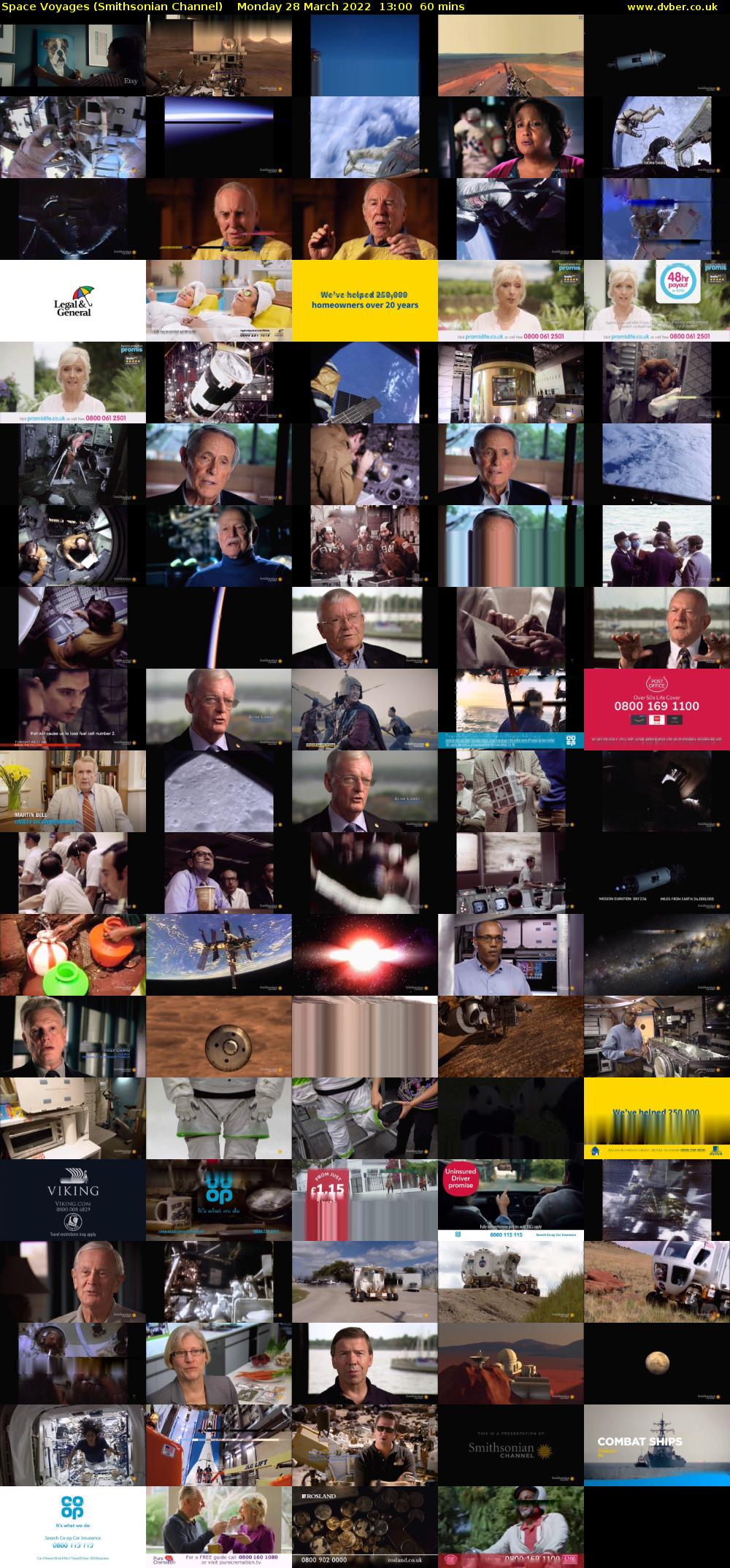 Space Voyages (Smithsonian Channel) Monday 28 March 2022 13:00 - 14:00