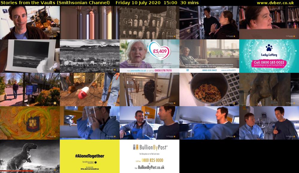 Stories from the Vaults (Smithsonian Channel) Friday 10 July 2020 15:00 - 15:30