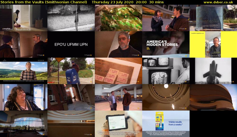 Stories from the Vaults (Smithsonian Channel) Thursday 23 July 2020 20:00 - 20:30