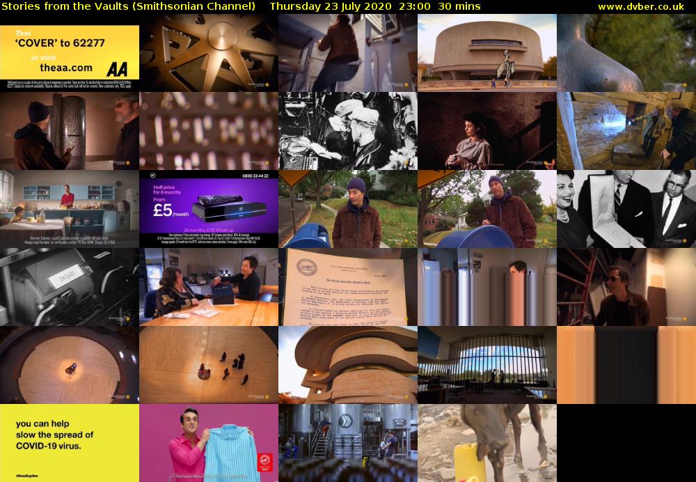Stories from the Vaults (Smithsonian Channel) Thursday 23 July 2020 23:00 - 23:30