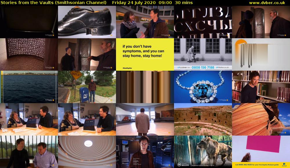 Stories from the Vaults (Smithsonian Channel) Friday 24 July 2020 09:00 - 09:30