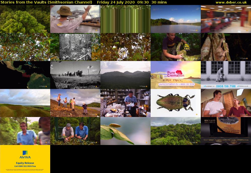 Stories from the Vaults (Smithsonian Channel) Friday 24 July 2020 09:30 - 10:00