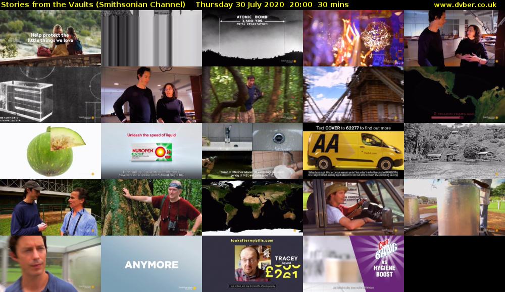 Stories from the Vaults (Smithsonian Channel) Thursday 30 July 2020 20:00 - 20:30