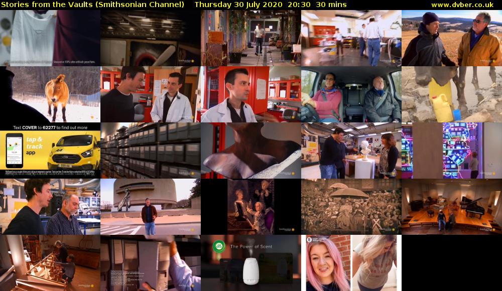 Stories from the Vaults (Smithsonian Channel) Thursday 30 July 2020 20:30 - 21:00