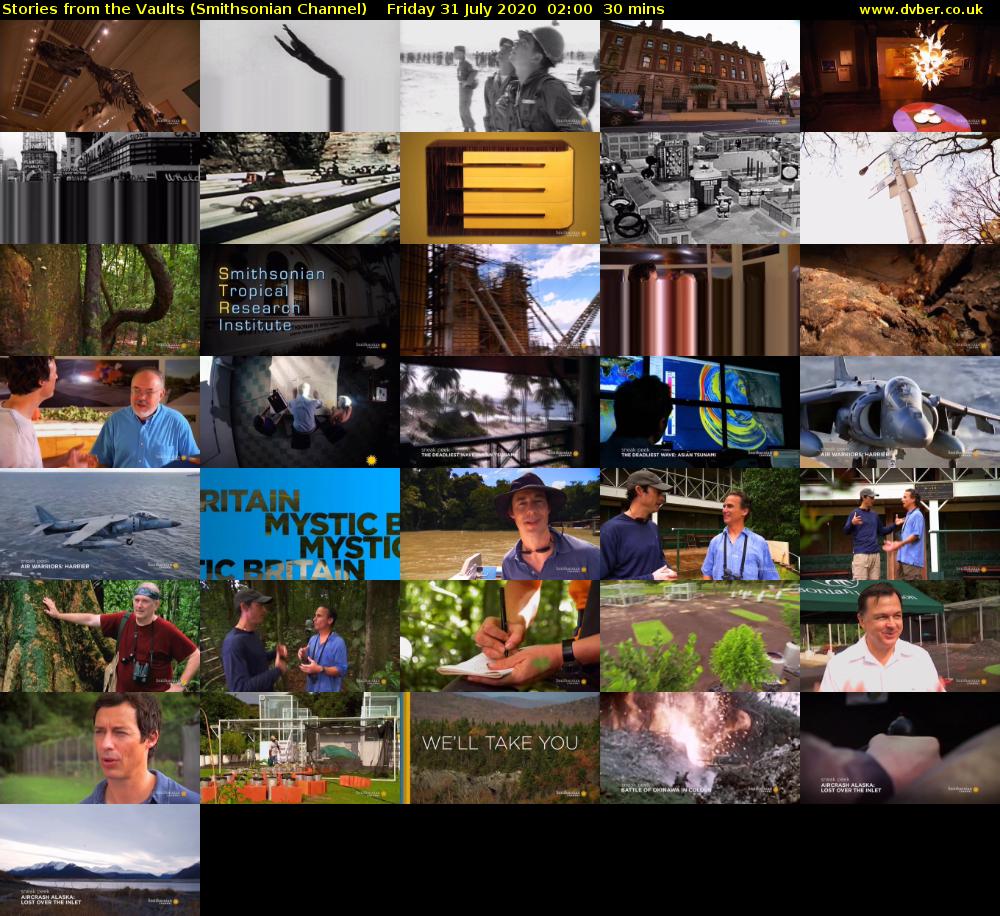 Stories from the Vaults (Smithsonian Channel) Friday 31 July 2020 02:00 - 02:30