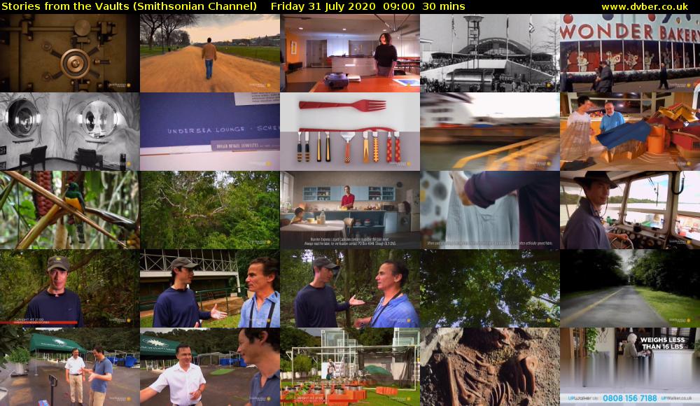 Stories from the Vaults (Smithsonian Channel) Friday 31 July 2020 09:00 - 09:30