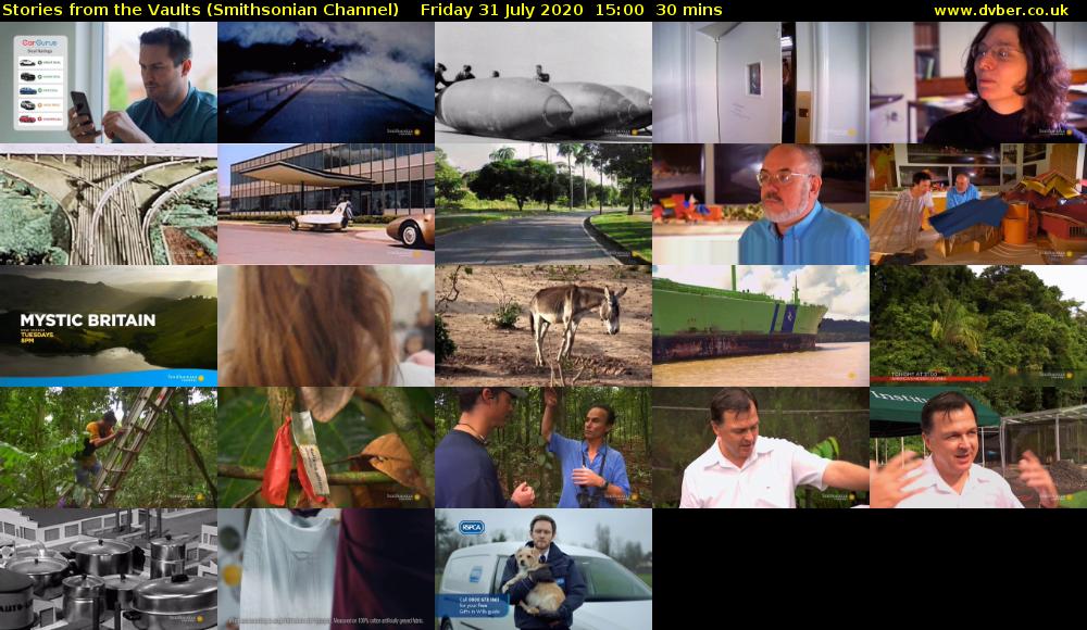 Stories from the Vaults (Smithsonian Channel) Friday 31 July 2020 15:00 - 15:30