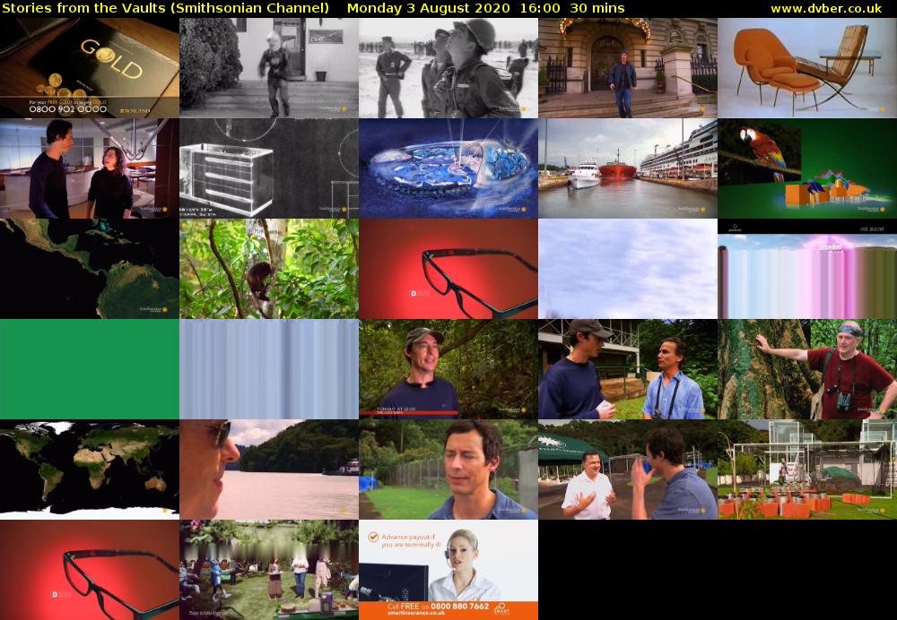 Stories from the Vaults (Smithsonian Channel) Monday 3 August 2020 16:00 - 16:30