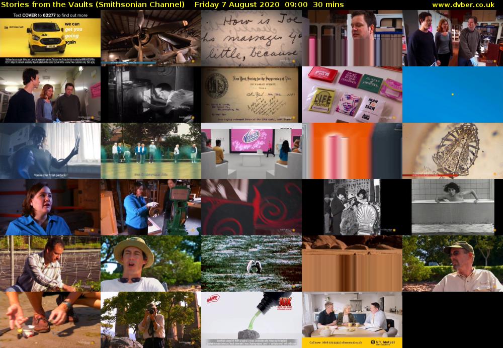 Stories from the Vaults (Smithsonian Channel) Friday 7 August 2020 09:00 - 09:30