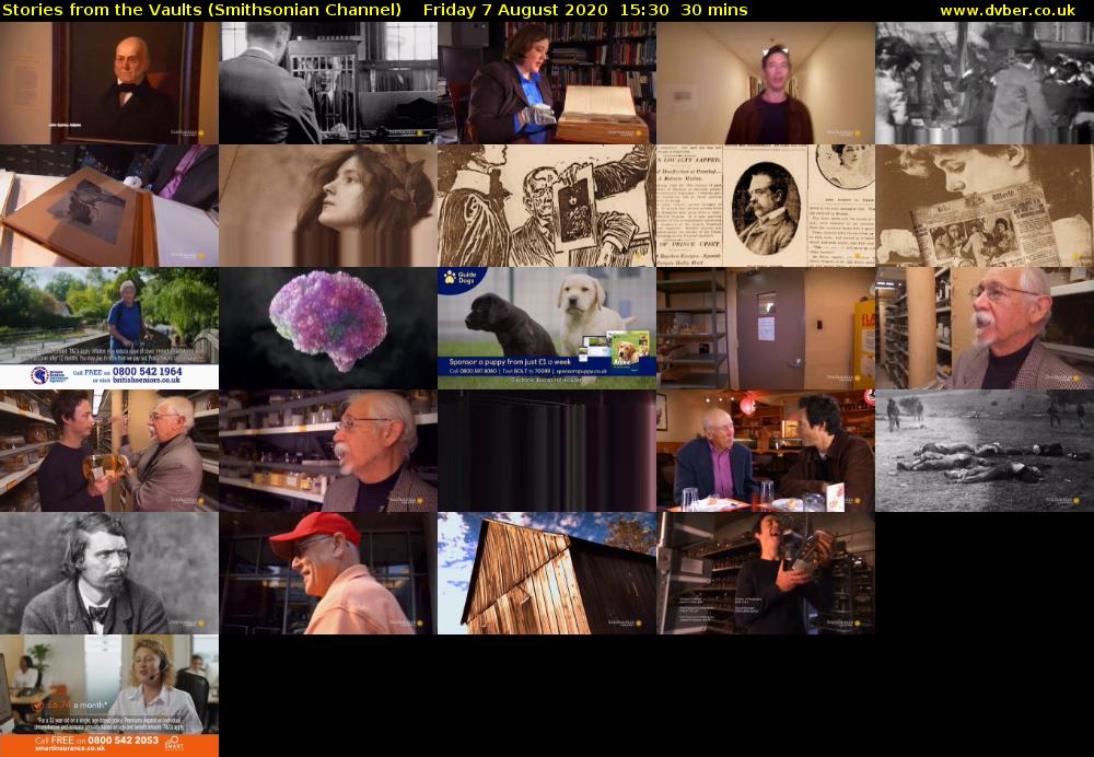 Stories from the Vaults (Smithsonian Channel) Friday 7 August 2020 15:30 - 16:00