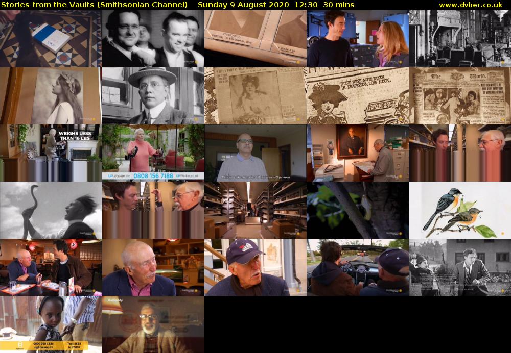 Stories from the Vaults (Smithsonian Channel) Sunday 9 August 2020 12:30 - 13:00