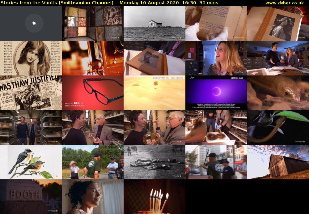 Stories from the Vaults (Smithsonian Channel) Monday 10 August 2020 16:30 - 17:00
