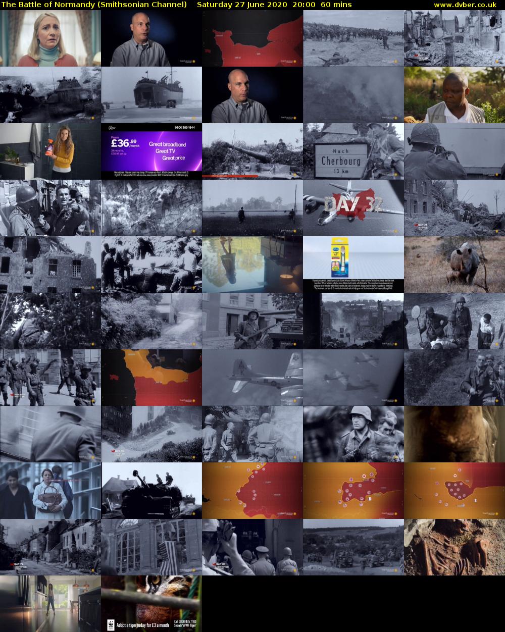 The Battle of Normandy (Smithsonian Channel) Saturday 27 June 2020 20:00 - 21:00
