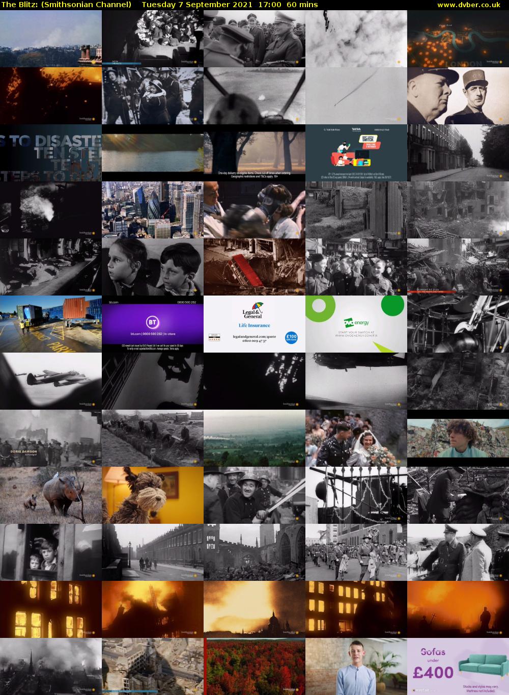 The Blitz: (Smithsonian Channel) Tuesday 7 September 2021 18:00 - 19:00