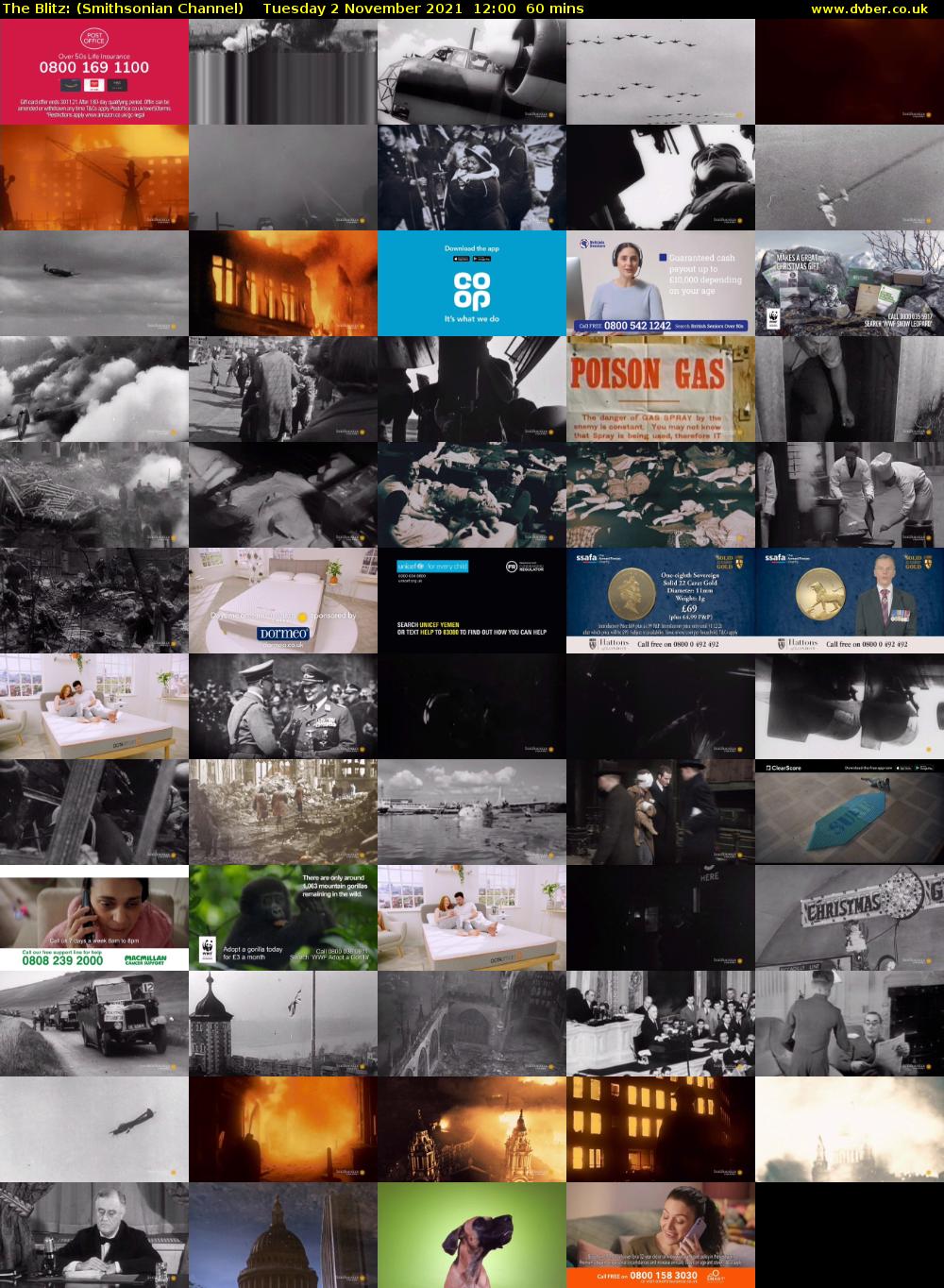 The Blitz: (Smithsonian Channel) Tuesday 2 November 2021 12:00 - 13:00