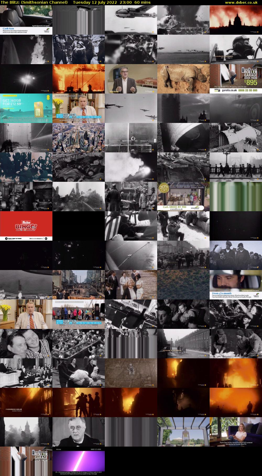 The Blitz: (Smithsonian Channel) Tuesday 12 July 2022 23:00 - 00:00