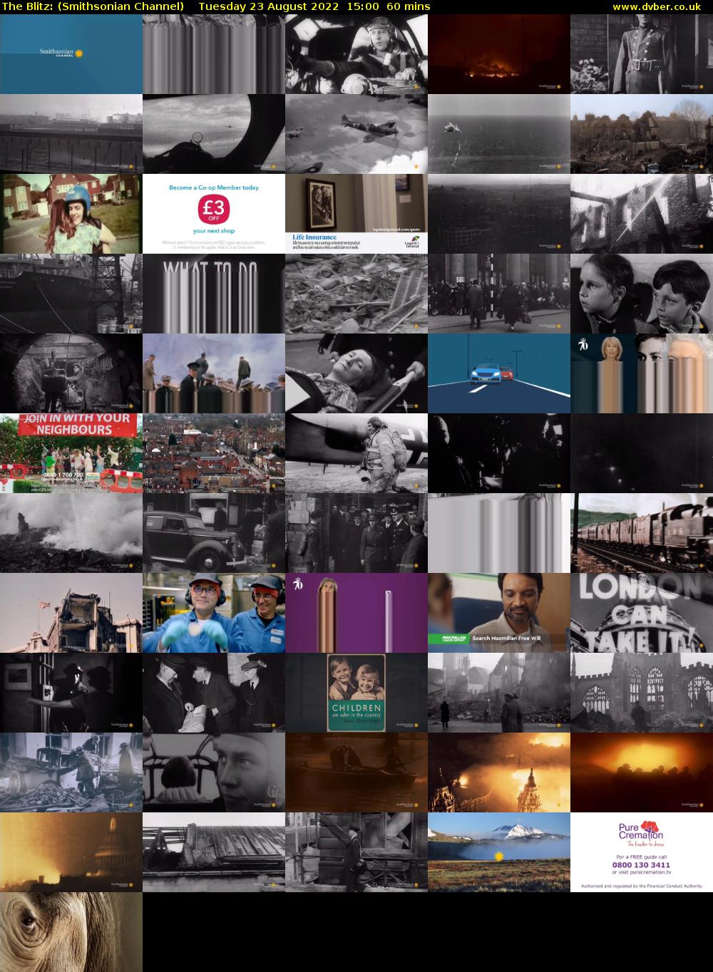 The Blitz: (Smithsonian Channel) Tuesday 23 August 2022 15:00 - 16:00