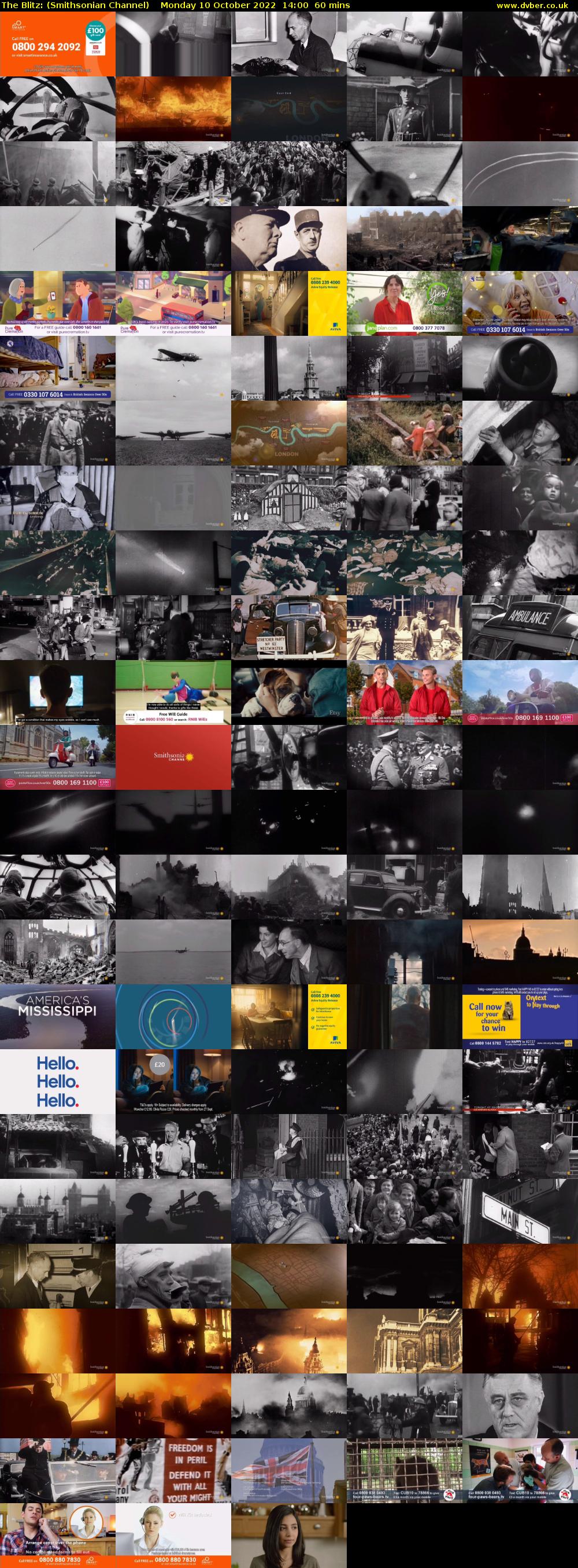 The Blitz: (Smithsonian Channel) Monday 10 October 2022 14:00 - 15:00