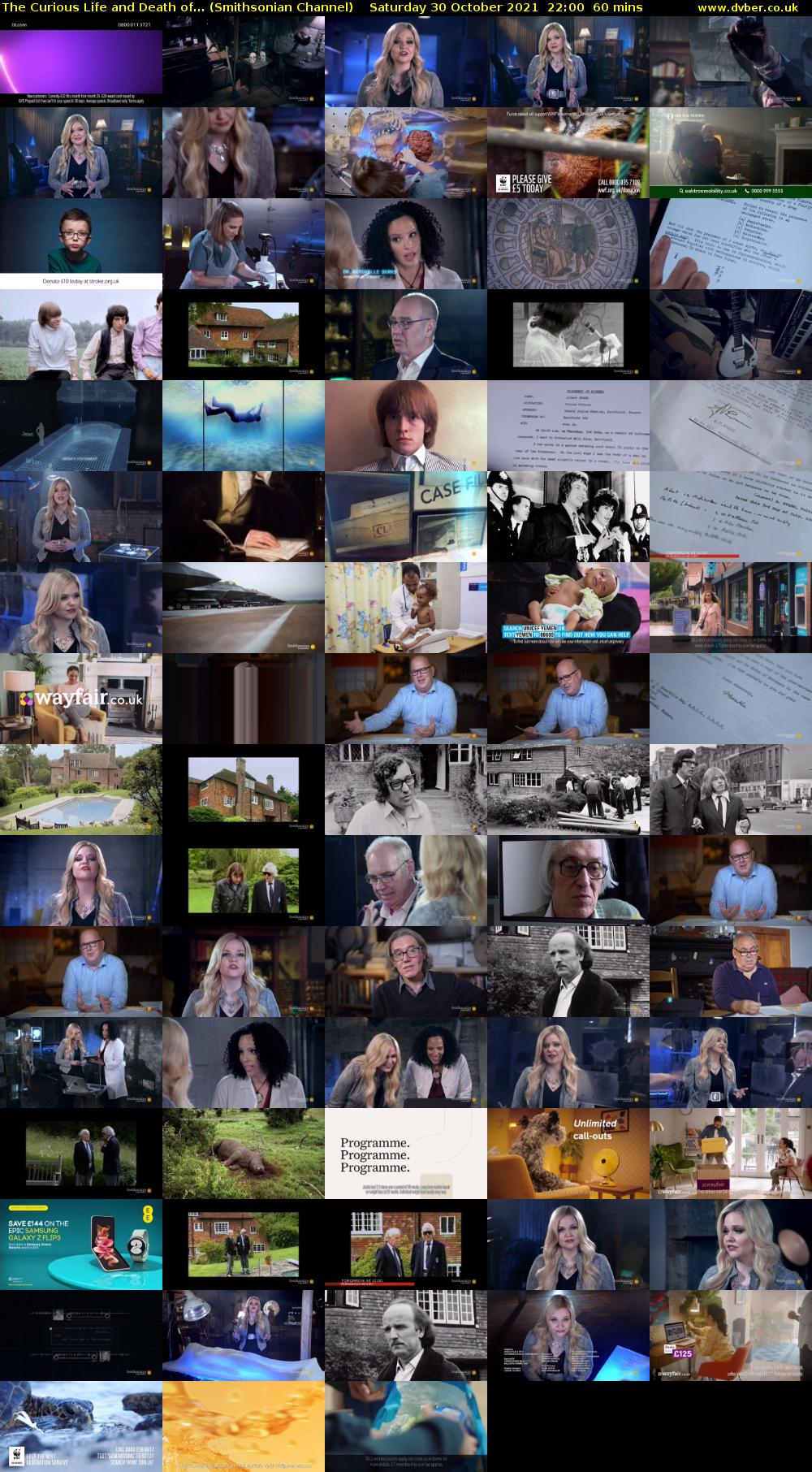 The Curious Life and Death of... (Smithsonian Channel) Saturday 30 October 2021 22:00 - 23:00
