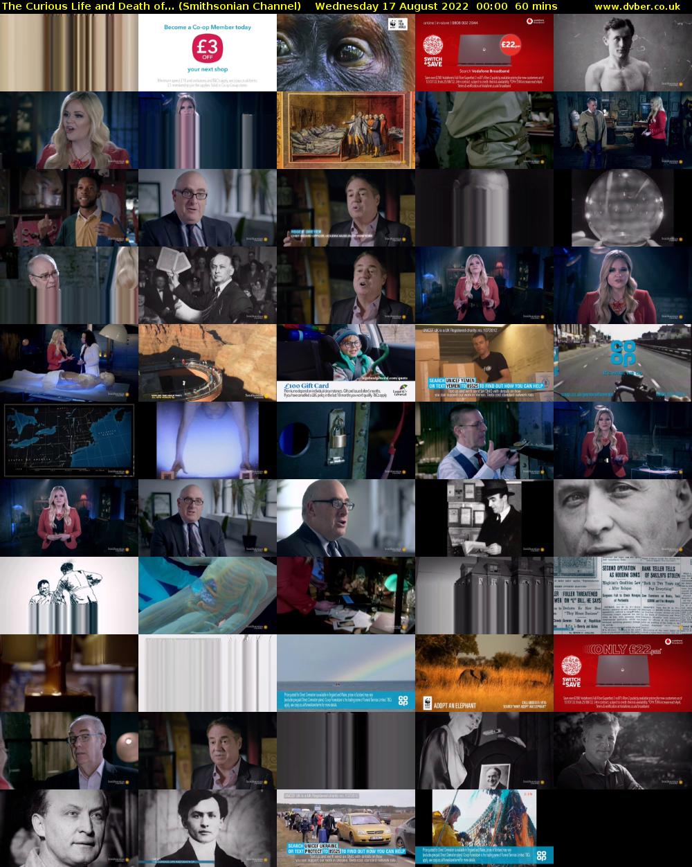 The Curious Life and Death of... (Smithsonian Channel) Wednesday 17 August 2022 00:00 - 01:00