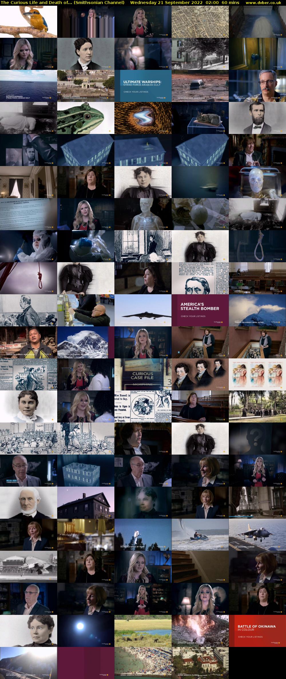 The Curious Life and Death of... (Smithsonian Channel) Wednesday 21 September 2022 02:00 - 03:00
