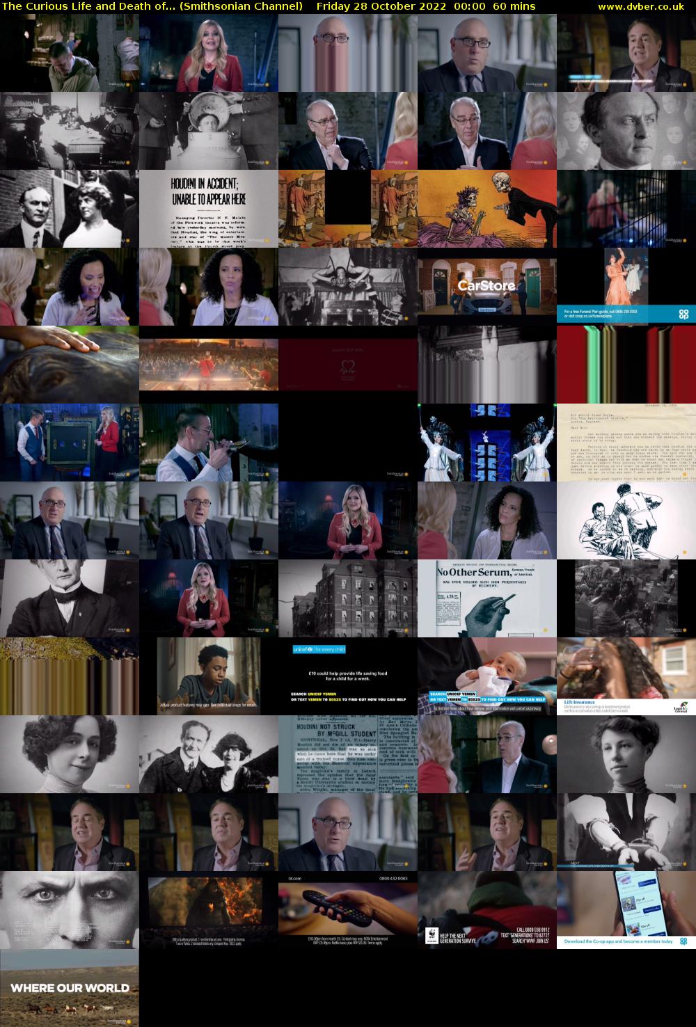 The Curious Life and Death of... (Smithsonian Channel) Friday 28 October 2022 00:00 - 01:00