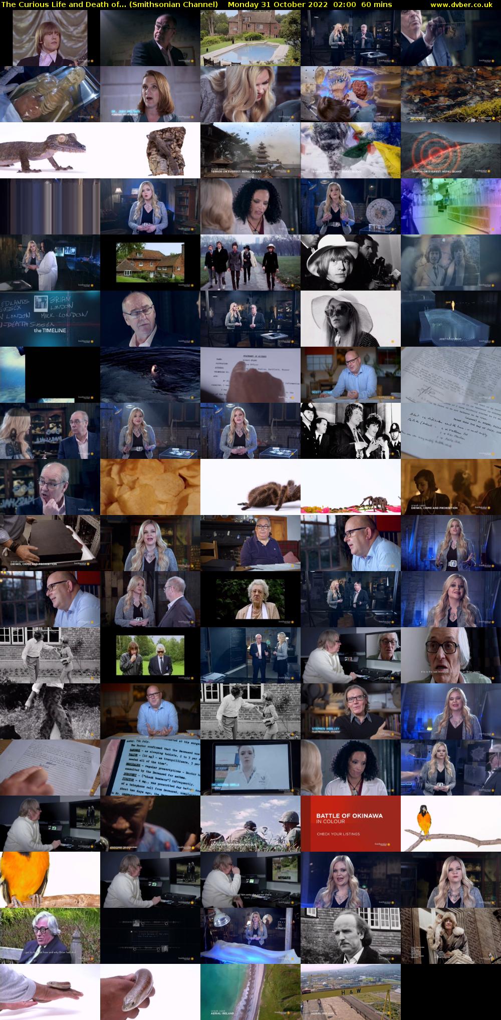 The Curious Life and Death of... (Smithsonian Channel) Monday 31 October 2022 02:00 - 03:00