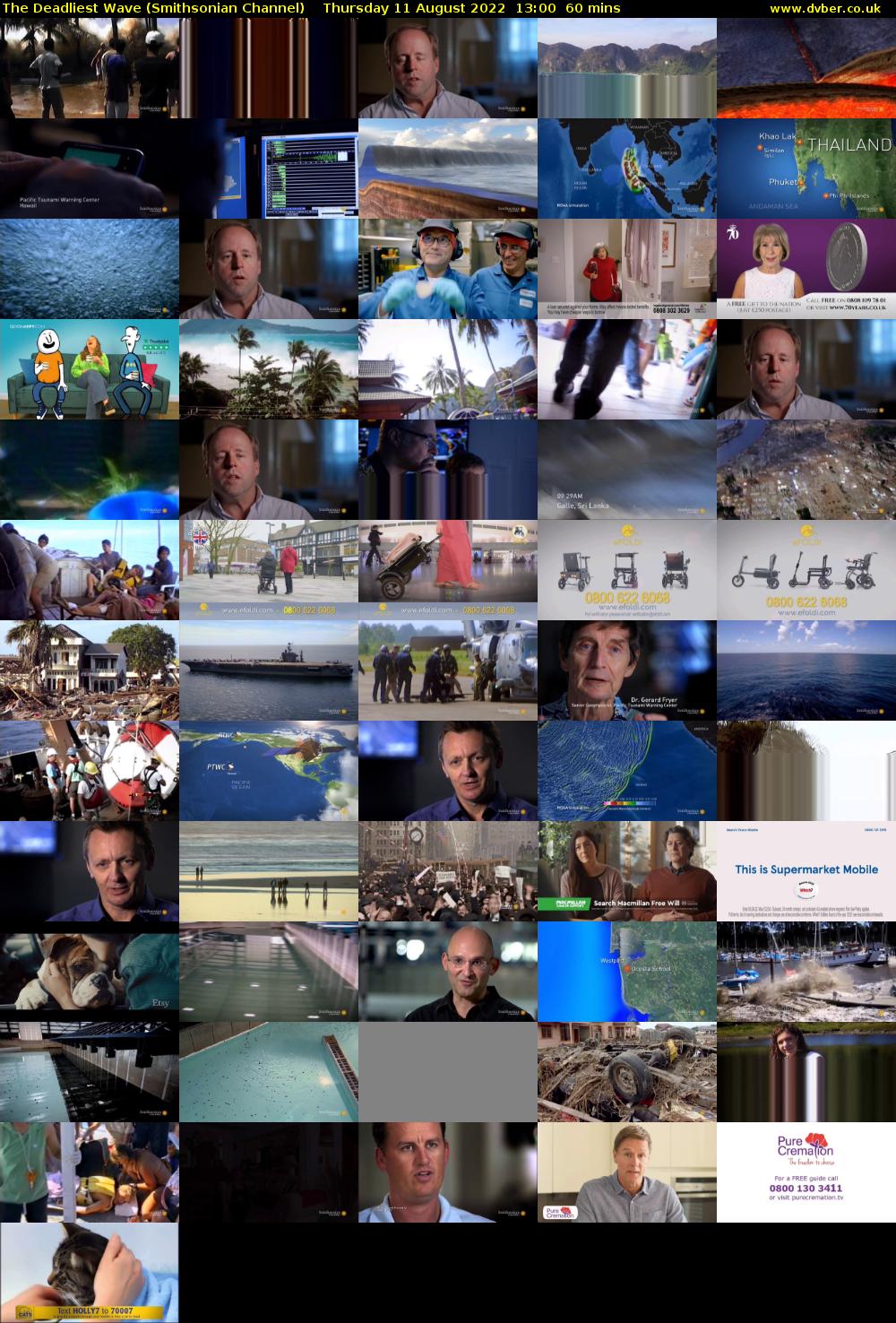The Deadliest Wave (Smithsonian Channel) Thursday 11 August 2022 13:00 - 14:00