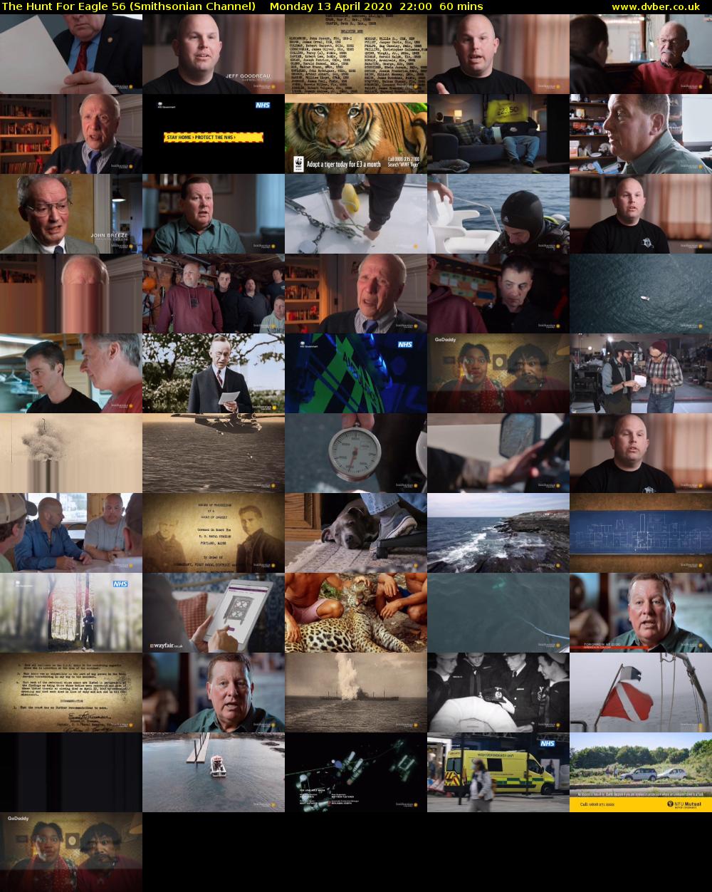 The Hunt For Eagle 56 (Smithsonian Channel) Monday 13 April 2020 22:00 - 23:00