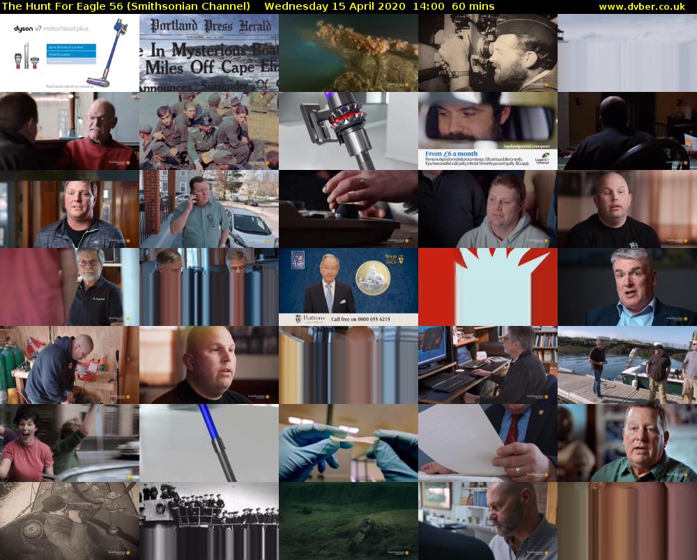 The Hunt For Eagle 56 (Smithsonian Channel) Wednesday 15 April 2020 14:00 - 15:00