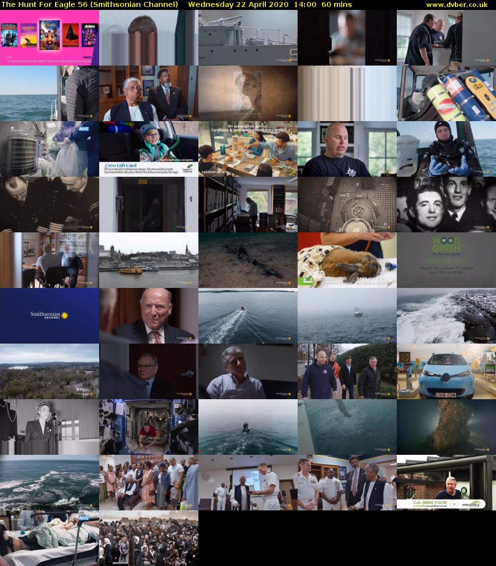 The Hunt For Eagle 56 (Smithsonian Channel) Wednesday 22 April 2020 14:00 - 15:00