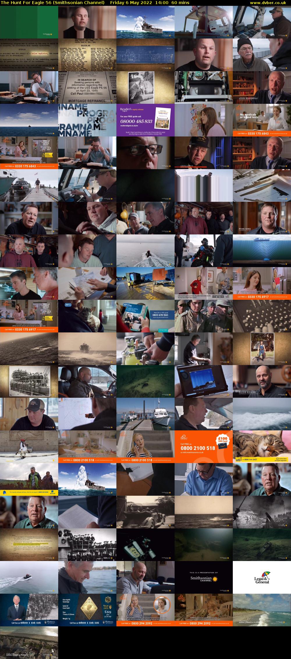 The Hunt For Eagle 56 (Smithsonian Channel) Friday 6 May 2022 14:00 - 15:00