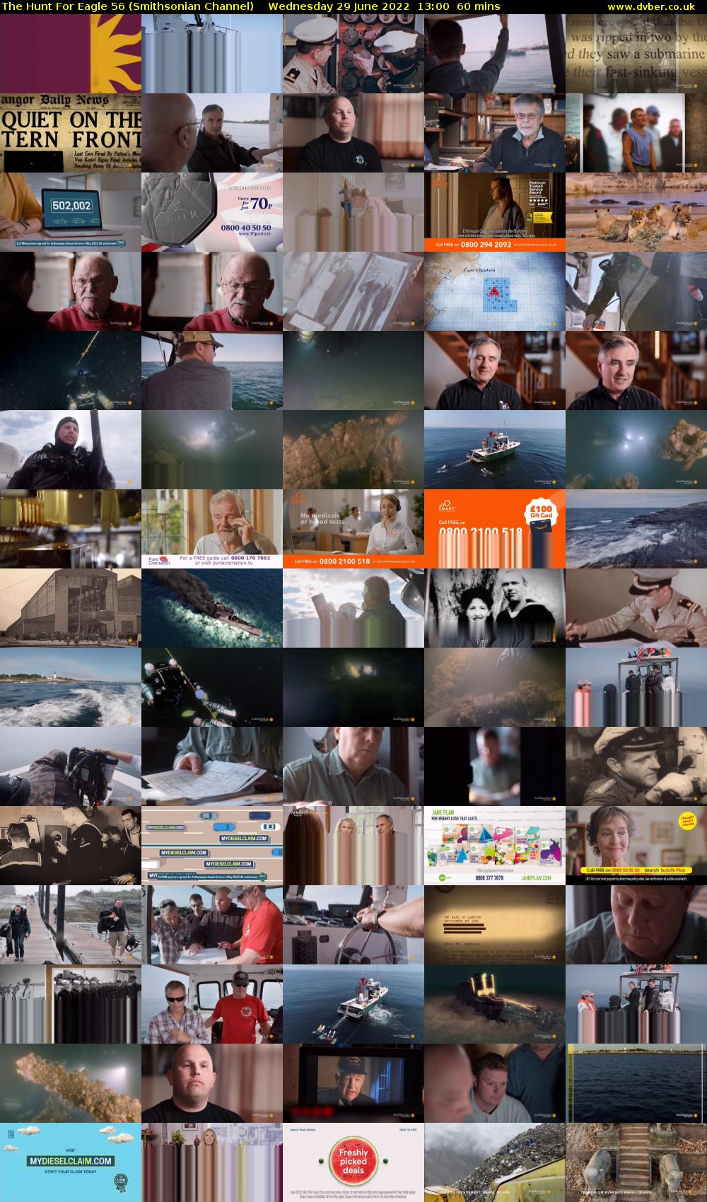 The Hunt For Eagle 56 (Smithsonian Channel) Wednesday 29 June 2022 13:00 - 14:00