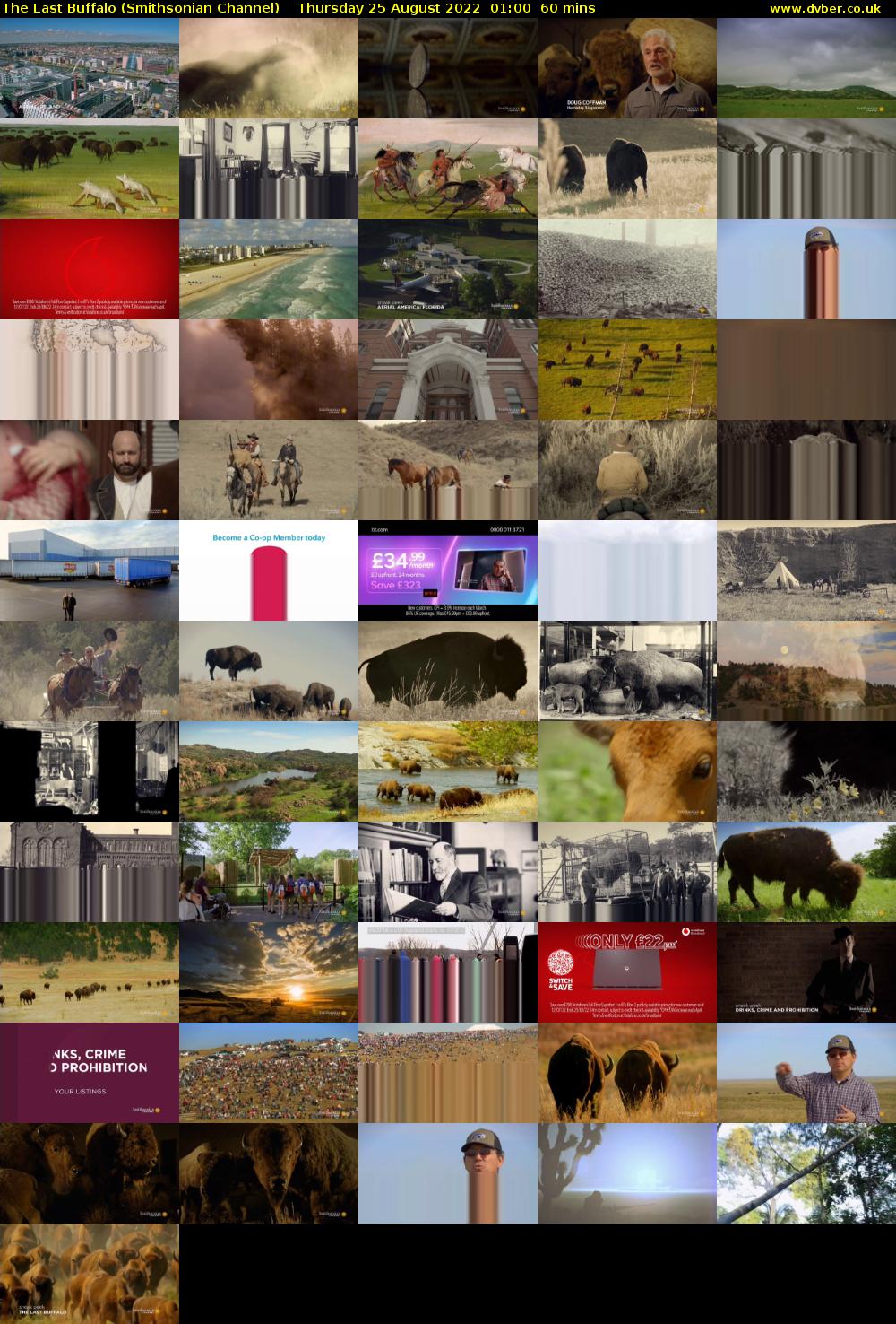 The Last Buffalo (Smithsonian Channel) Thursday 25 August 2022 01:00 - 02:00