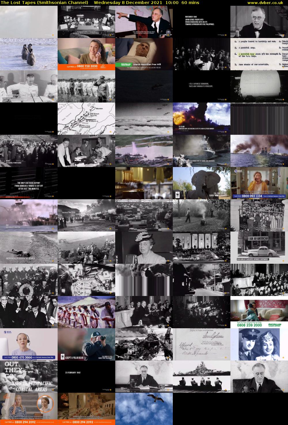 The Lost Tapes (Smithsonian Channel) Wednesday 8 December 2021 10:00 - 11:00
