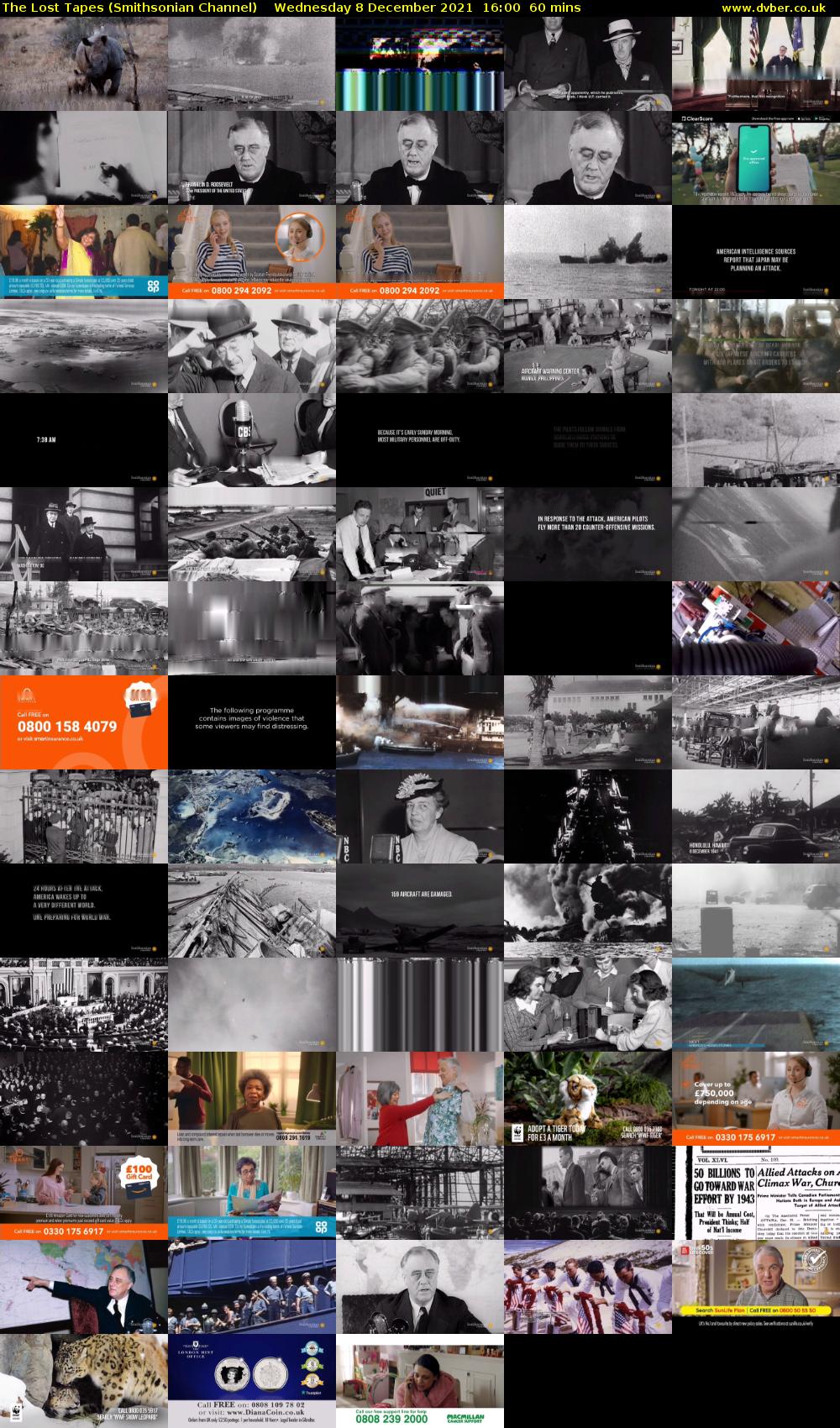 The Lost Tapes (Smithsonian Channel) Wednesday 8 December 2021 16:00 - 17:00