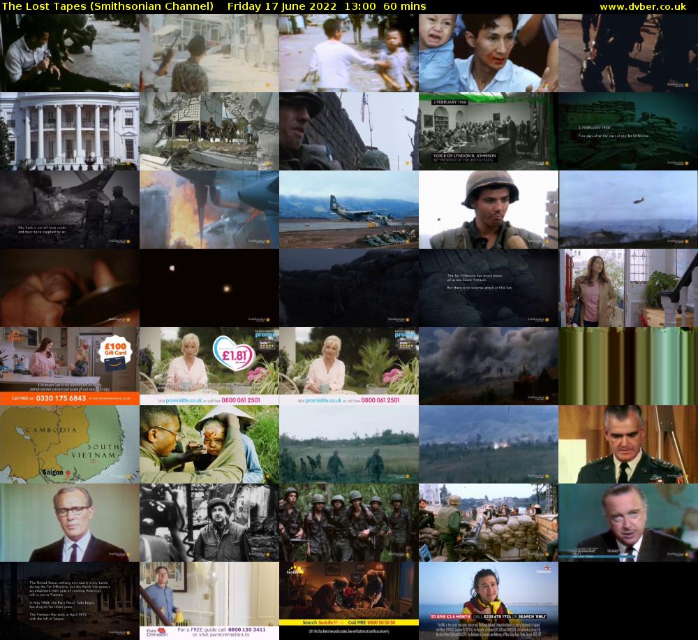 The Lost Tapes (Smithsonian Channel) Friday 17 June 2022 13:00 - 14:00