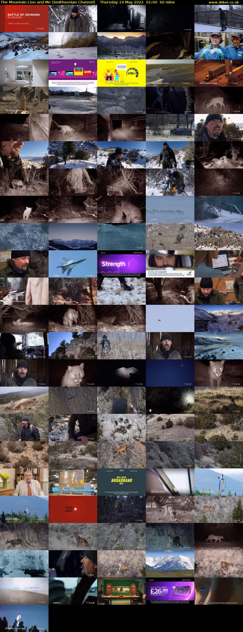 The Mountain Lion and Me (Smithsonian Channel) Thursday 19 May 2022 01:00 - 02:00