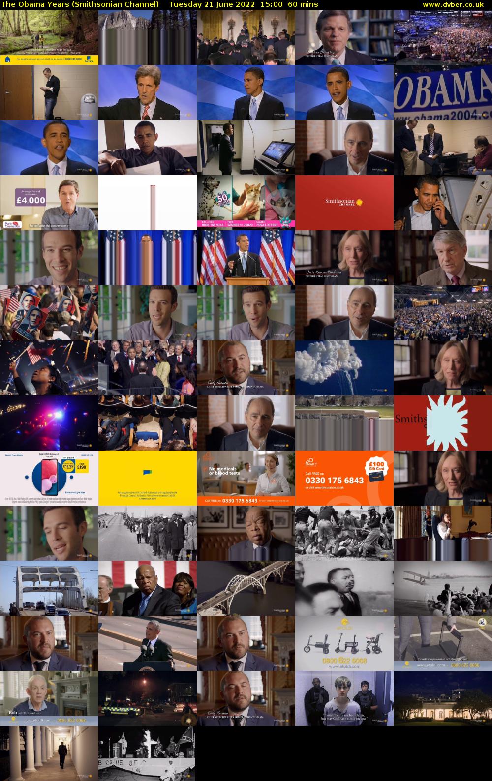 The Obama Years (Smithsonian Channel) Tuesday 21 June 2022 15:00 - 16:00