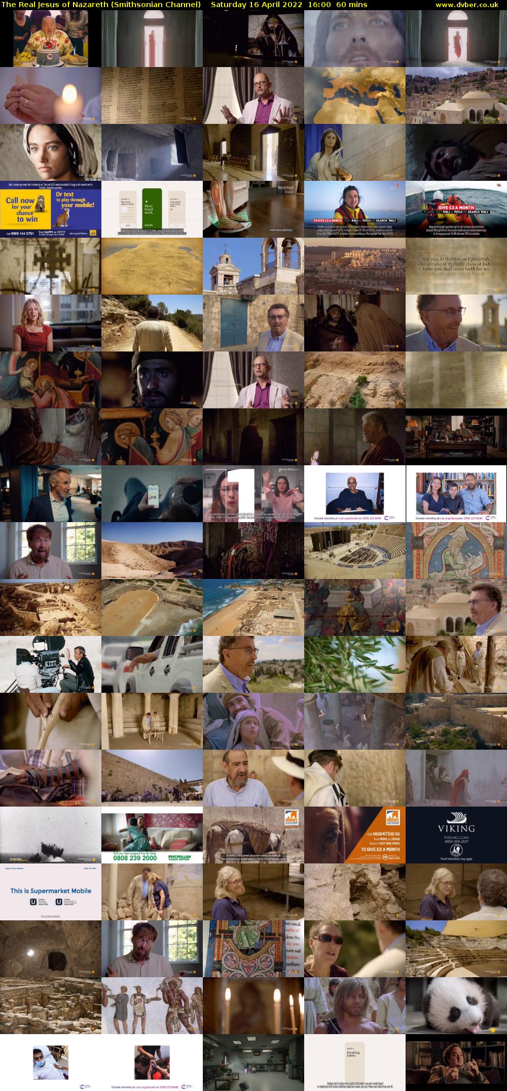 The Real Jesus of Nazareth (Smithsonian Channel) Saturday 16 April 2022 16:00 - 17:00