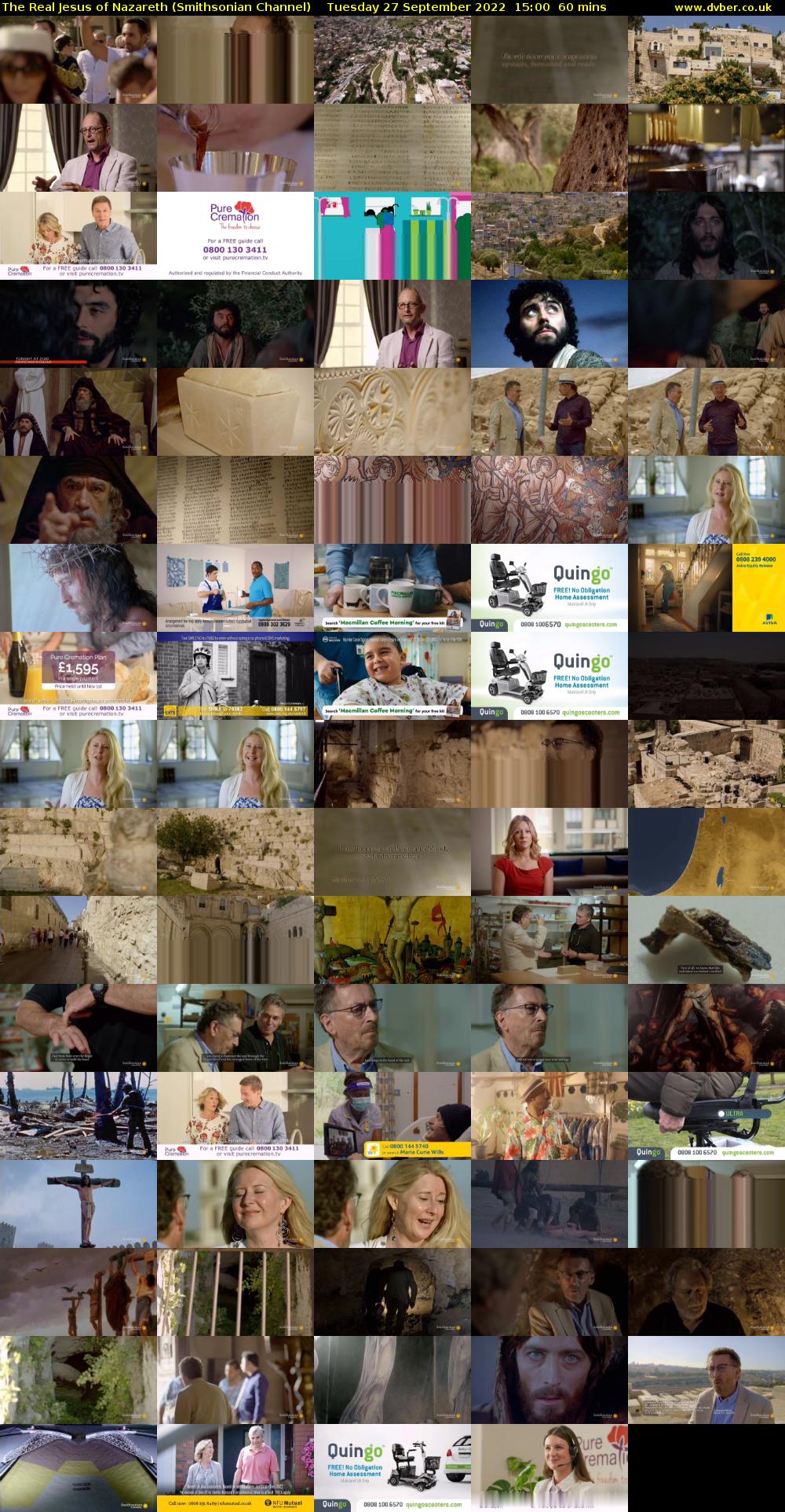 The Real Jesus of Nazareth (Smithsonian Channel) Tuesday 27 September 2022 15:00 - 16:00