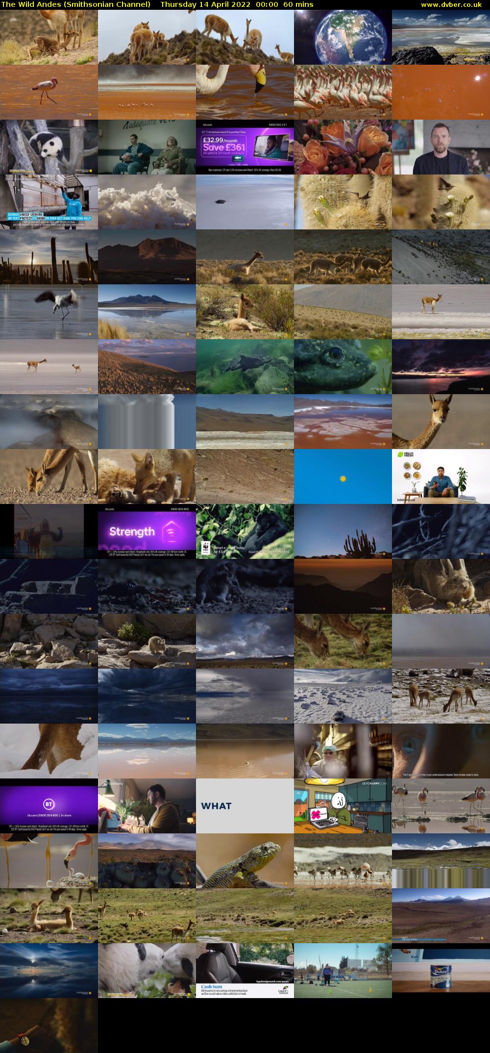 The Wild Andes (Smithsonian Channel) Thursday 14 April 2022 00:00 - 01:00