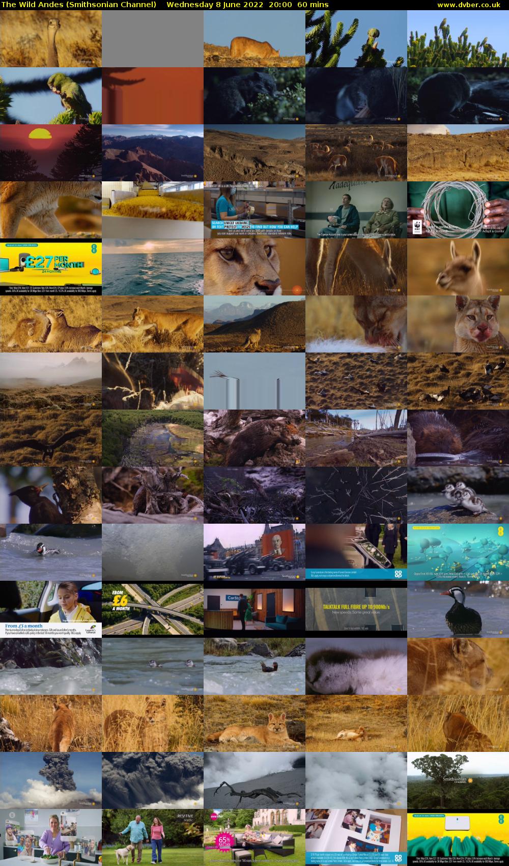 The Wild Andes (Smithsonian Channel) Wednesday 8 June 2022 20:00 - 21:00