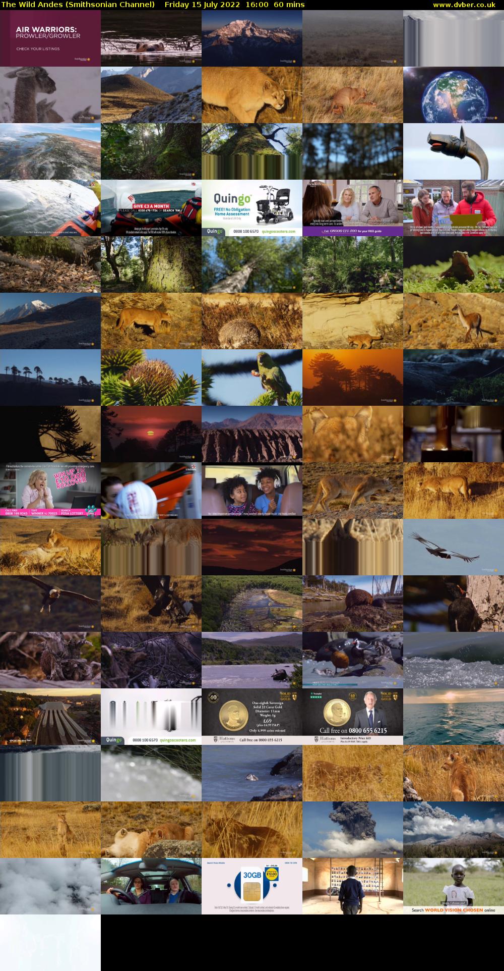 The Wild Andes (Smithsonian Channel) Friday 15 July 2022 16:00 - 17:00