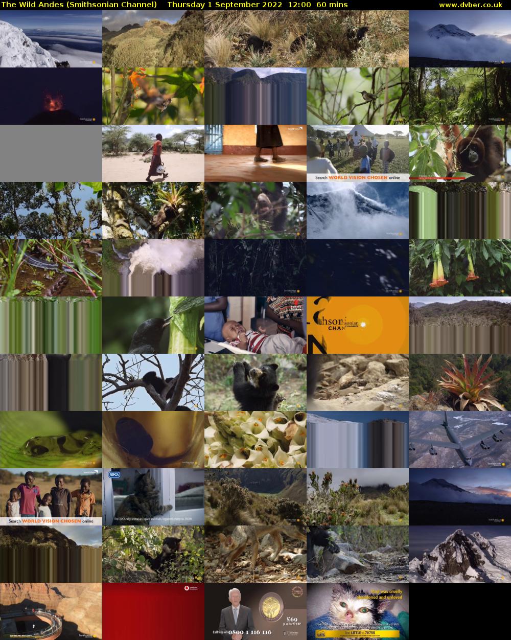 The Wild Andes (Smithsonian Channel) Thursday 1 September 2022 12:00 - 13:00