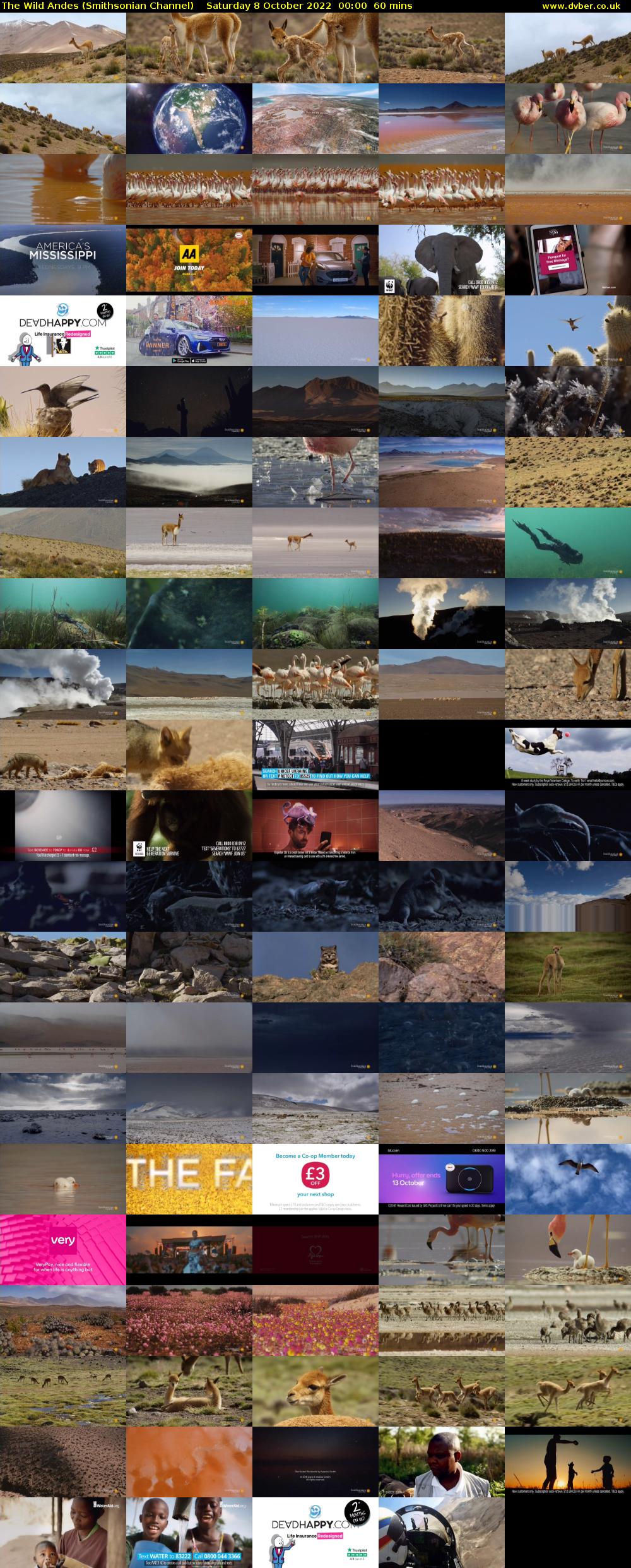 The Wild Andes (Smithsonian Channel) Saturday 8 October 2022 00:00 - 01:00