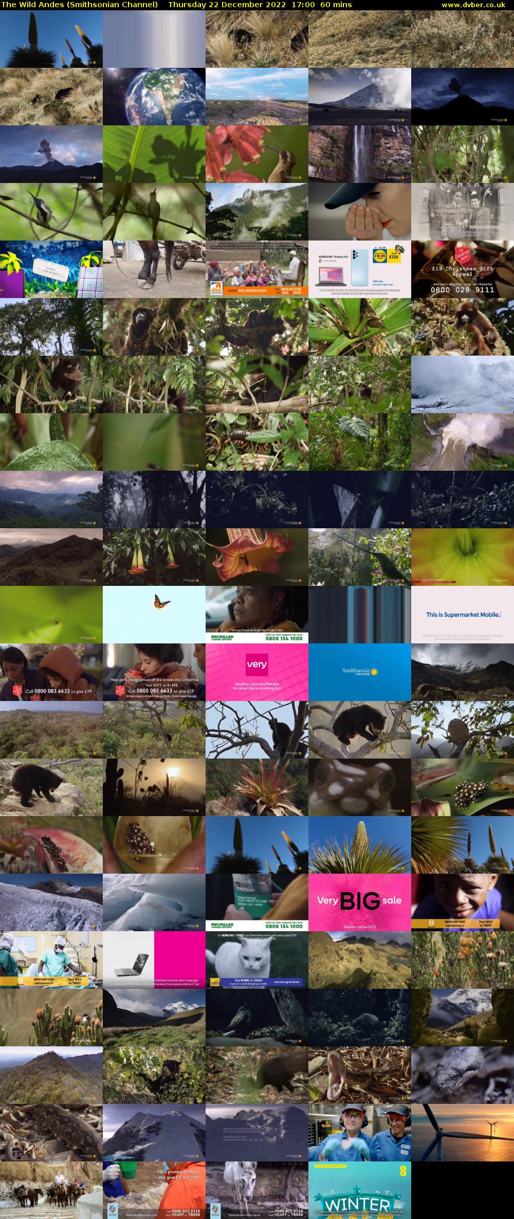 The Wild Andes (Smithsonian Channel) Thursday 22 December 2022 17:00 - 18:00