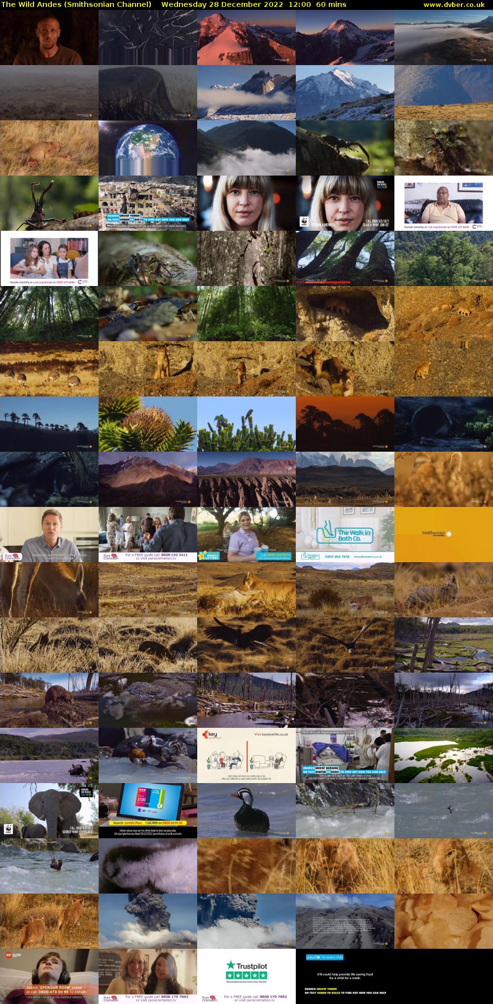 The Wild Andes (Smithsonian Channel) Wednesday 28 December 2022 12:00 - 13:00