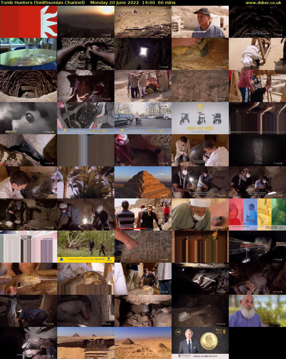Tomb Hunters (Smithsonian Channel) Monday 20 June 2022 14:00 - 15:00