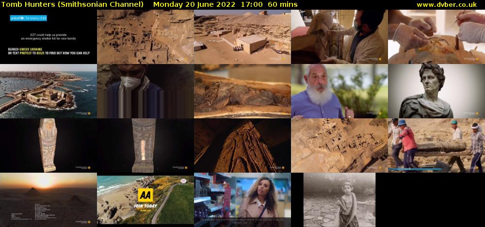 Tomb Hunters (Smithsonian Channel) Monday 20 June 2022 17:00 - 18:00